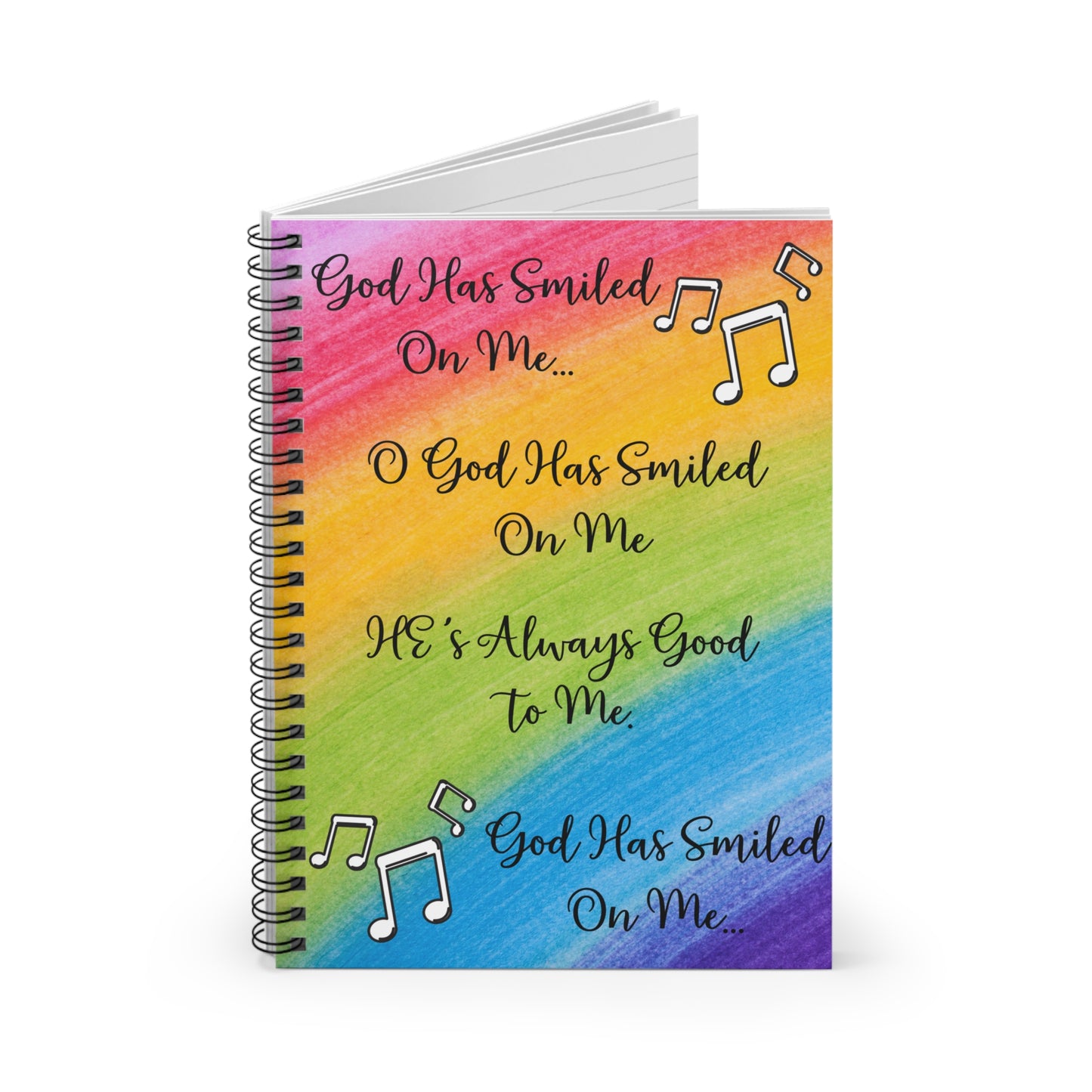 God's Smiled On Me Personal Journal Spiral Notebook Tablet - Ruled Line