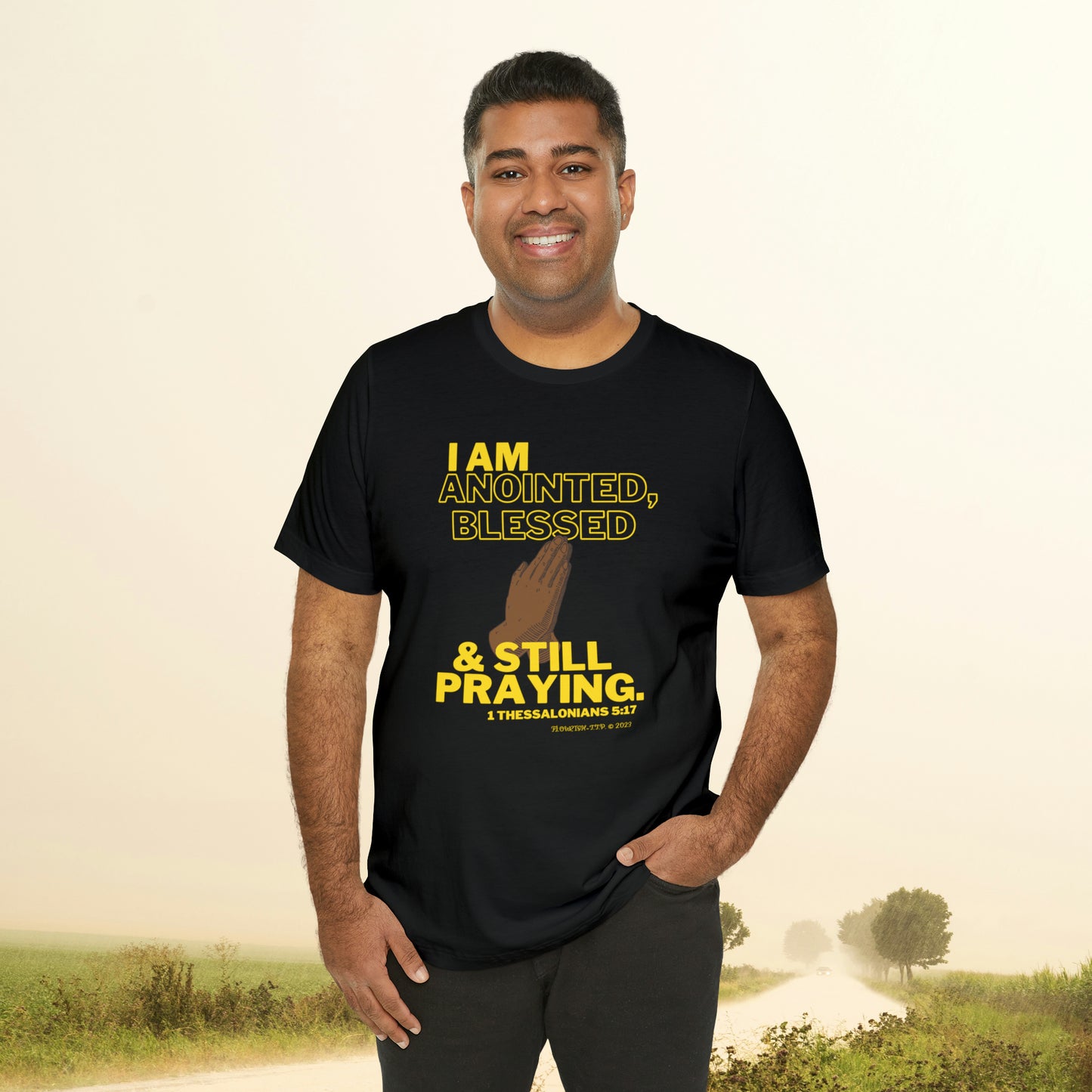 I AM ANNOINTED & BLESSED... Unisex Jersey Short Sleeve Tee- Brown #1