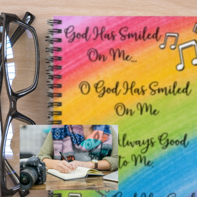 God's Smiled On Me Personal Journal Spiral Notebook Tablet - Ruled Line