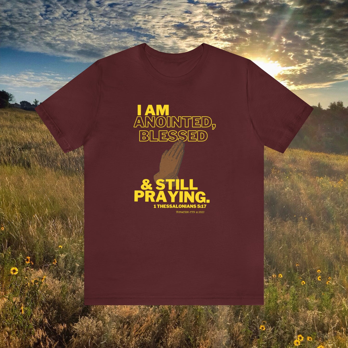 I AM ANNOINTED & BLESSED... Unisex Jersey Short Sleeve Tee- Brown #1